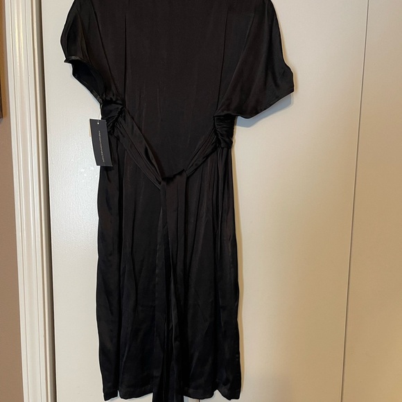 Satin Vintage Empire waist/ Tie back Dress. Maxi length - Picture 6 of 9